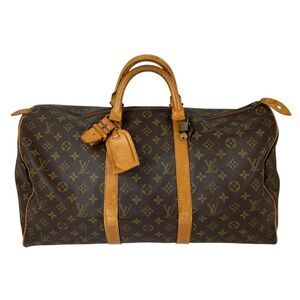Louis Vuitton Keepall 50 Monogram Canvas Duffle Bag Vintage Luggage
